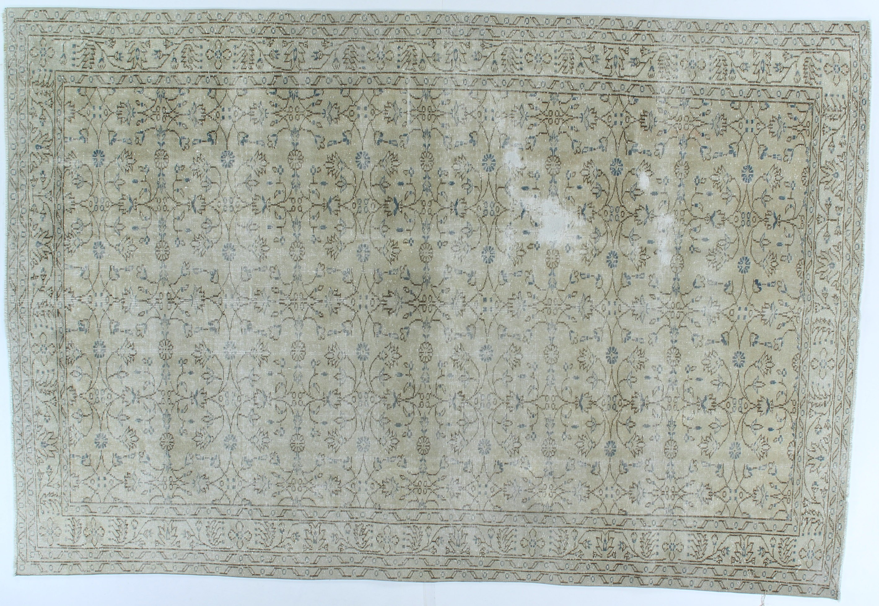 OD 2178 ANTIQUE WASH VINTAGE RUG  6.11 X 10.4