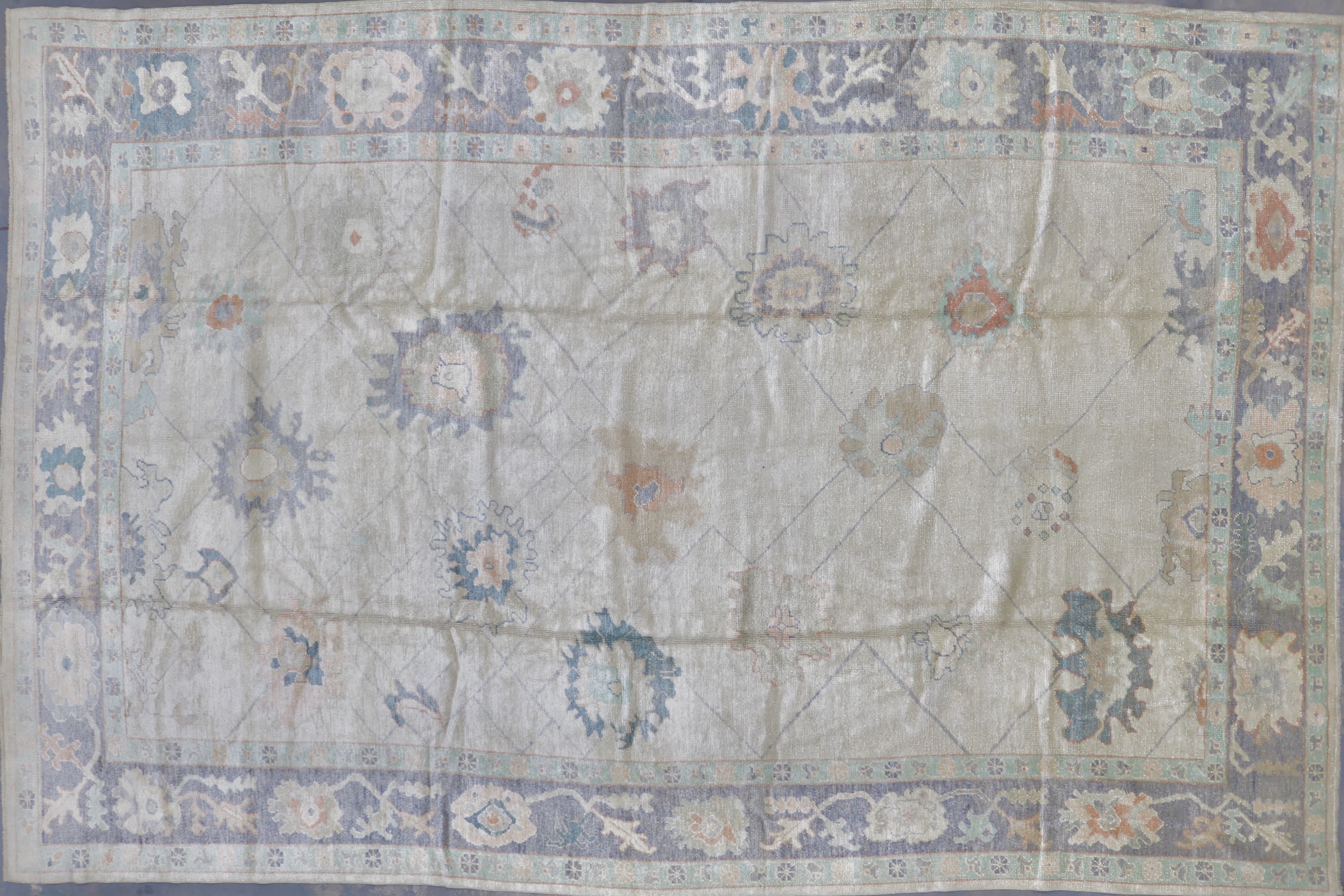 CR7883 NEW TURKISH OUSHAK RUG 9'10