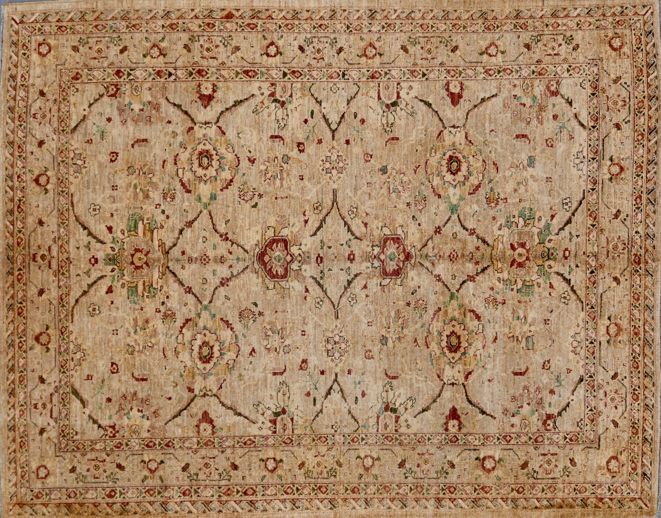 TH134 NEW PAKISTANI MAHAL RUG 6'6