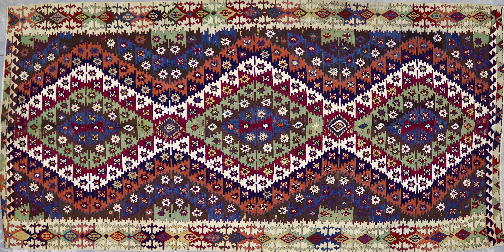 KL4815 ANTIQUE KURDISH MALATYA KILIM RUG 5'7