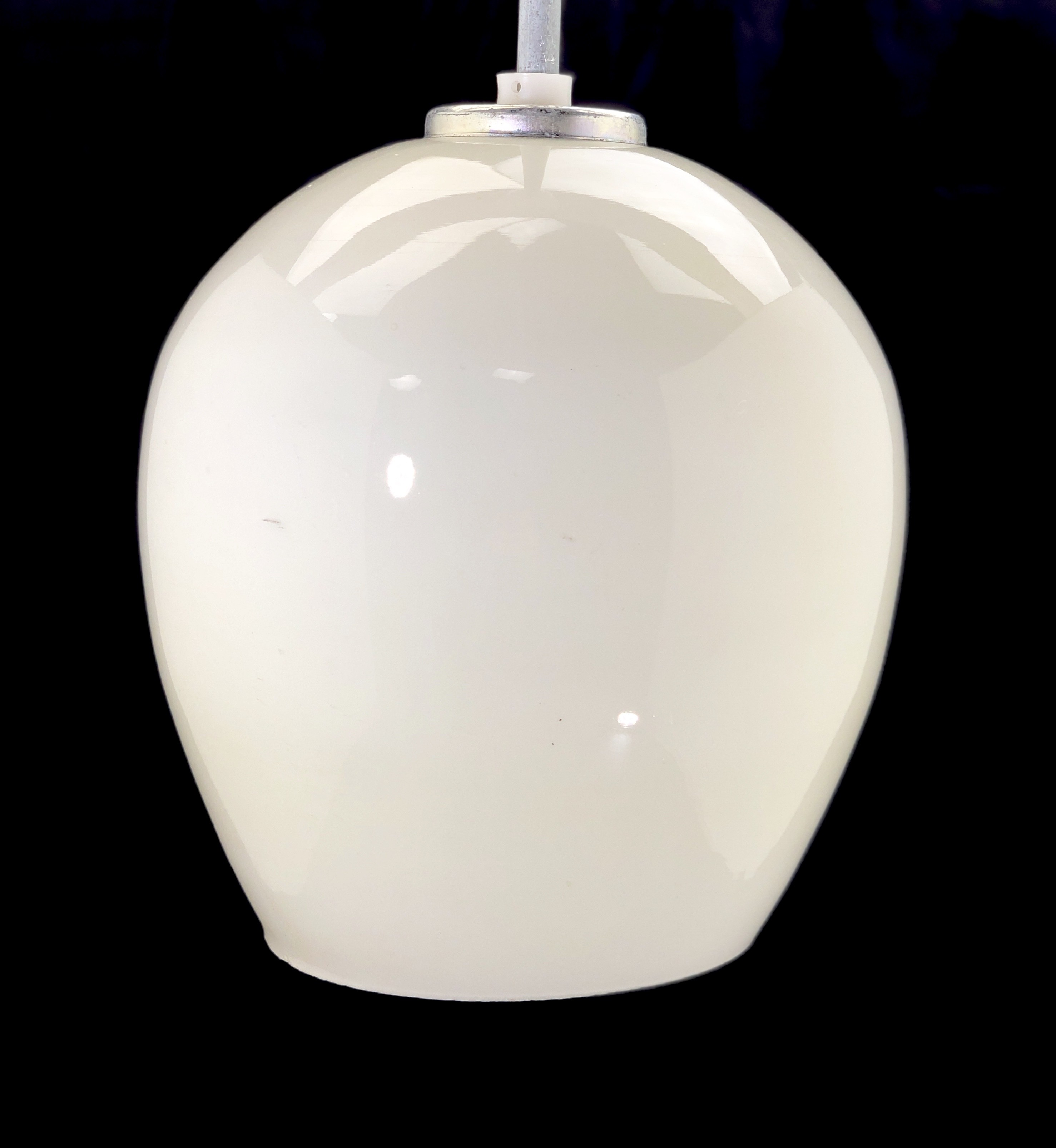 LG214 - Model B - Mid Century White Glass Cafe Light