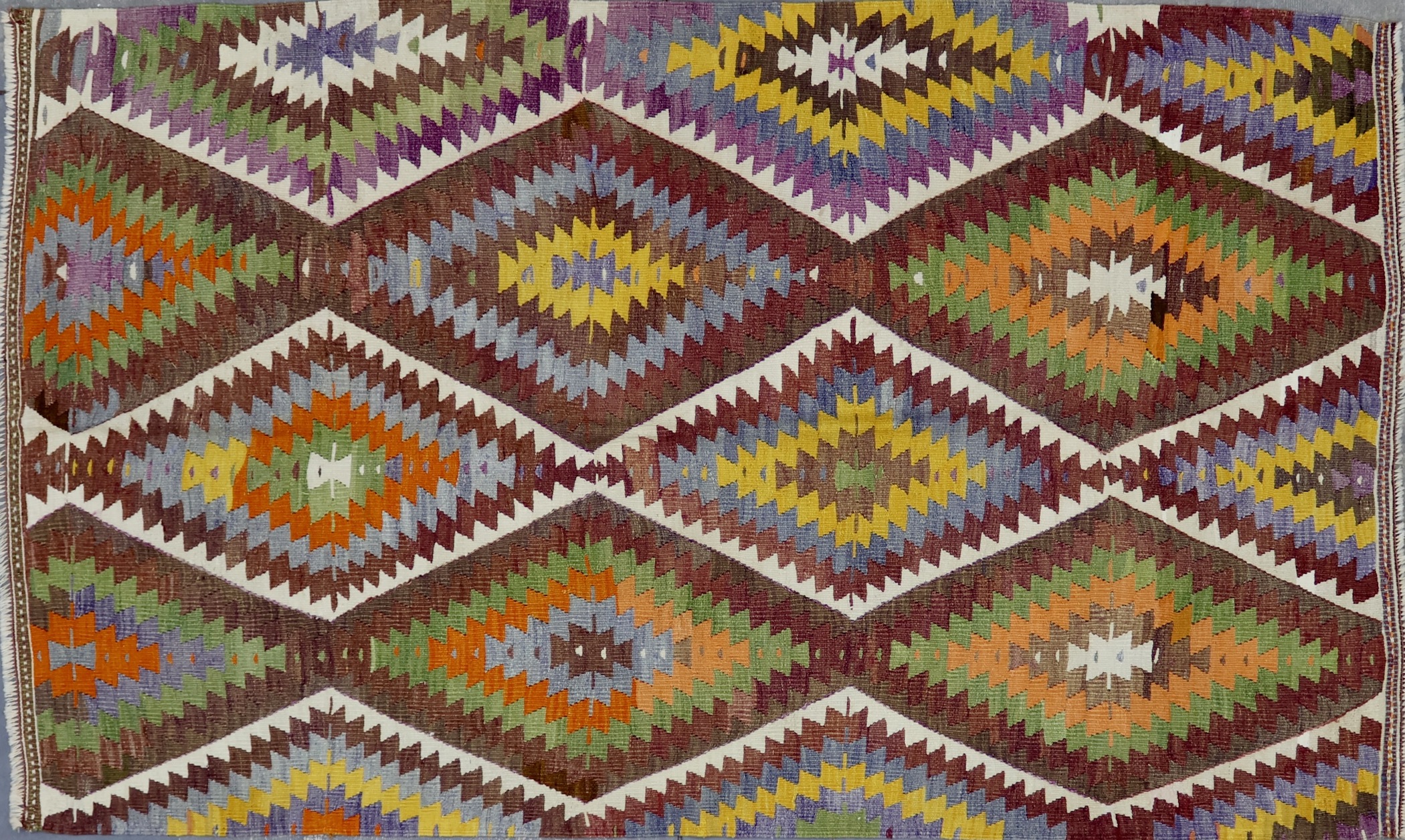 KL5772 VINTAGE 1980s TURKISH KILIM RUG 4'9