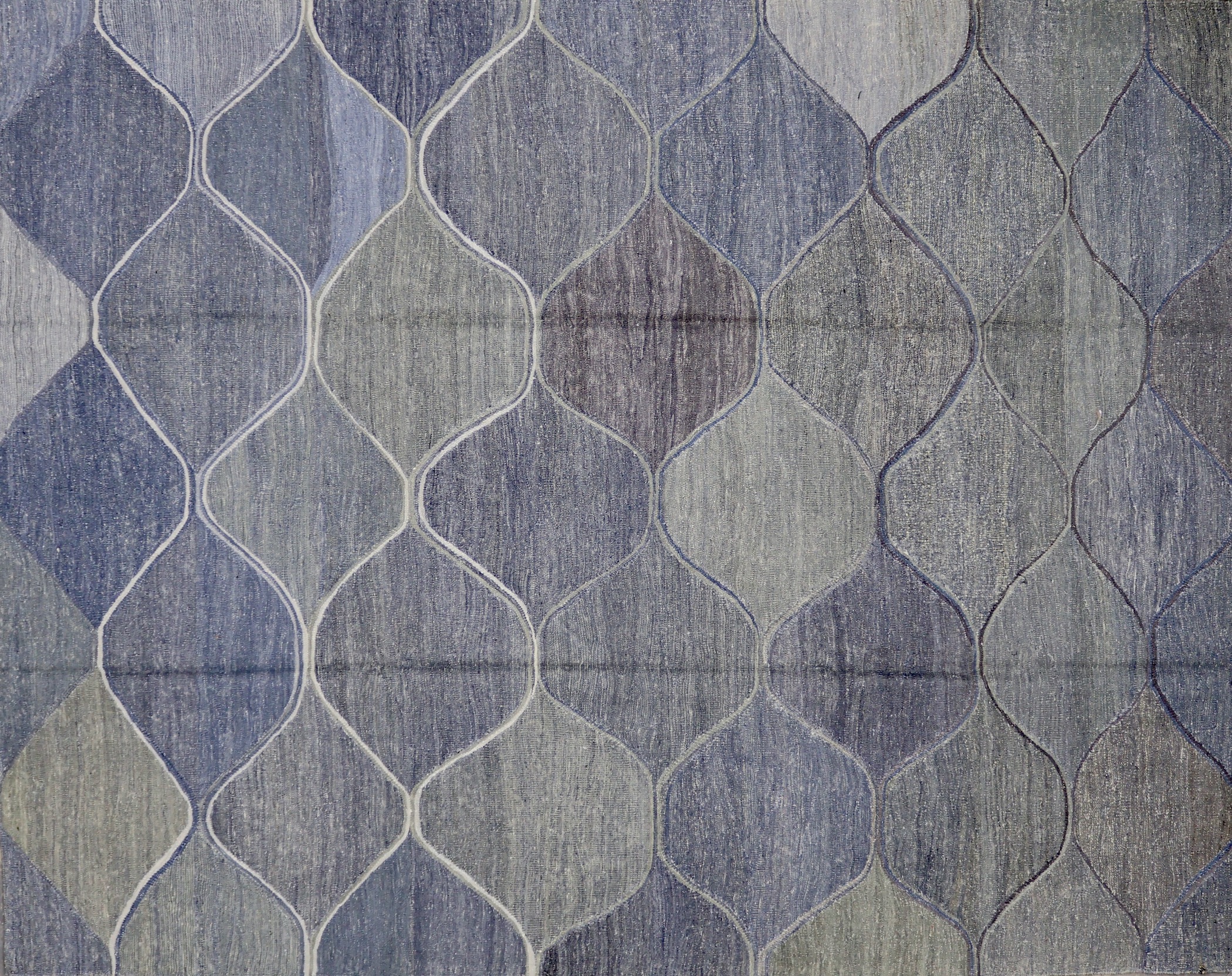 KL5621 NEW TURKISH KILIM MADE FROM RECLAIMED WOOL 8'9