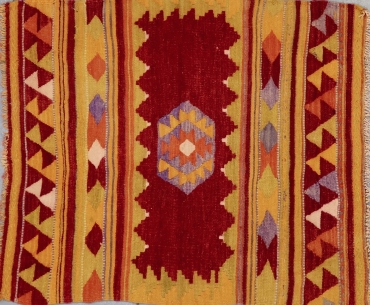 CR8545 VINTAGE 1960s TURKISH AFYON KILIM RUG 3'2