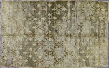 KH364 RECLAIMED VINTAGE TURKISH KONYA RUG 4'10