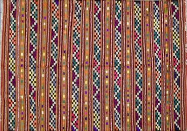 KK341 VINTAGE 1980s TURKISH BALIKESIR KILIM RUG 5'5