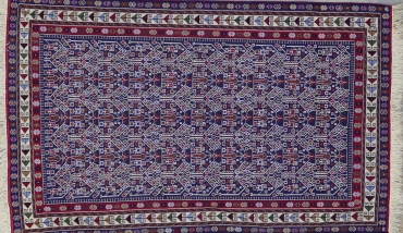 KL112 VINTAGE 1990s IRANIAN AFSHAR KILIM RUG 4' X 6'4