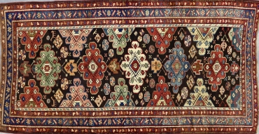 CR8428 ANTIQUE 1910s CAUCASIAN KARABAG RUG 4'7