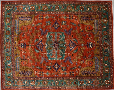CR7881 NEW PAKISTANI HERIZ RUG 9'5