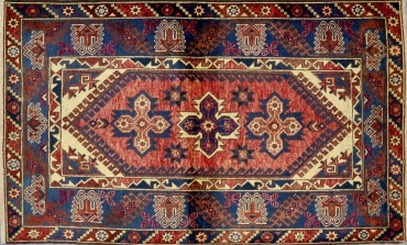 SH405 VINTAGE TURKISH DOSEMEALTI TRIBAL RUG 4' X 6'6