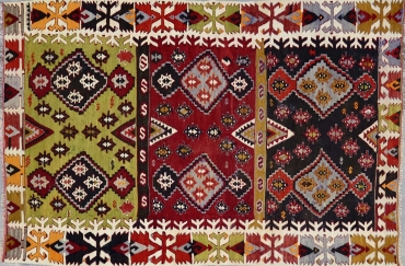 KL1296 VINTAGE 1930s TURKISH SIVAS KILIM RUG 3'5