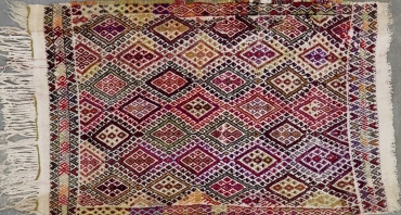 KL5600 VINTAGE 1980s BALIKESIR CICIM KILIM RUG 2'4