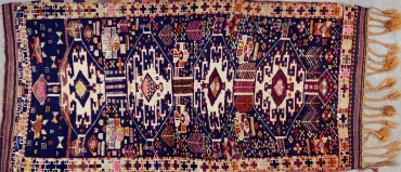 CR5448 VINTAGE 1930s KURDISH RUG 3'3