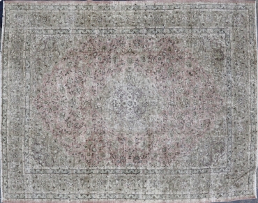 OD7893 RECLAIMED VINTAGE 1950s PERSIAN KERMAN RUG 9'2