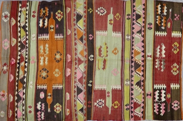 TK1798 VINTAGE 1940s TURKISH SIVAS KILIM RUG 6'1