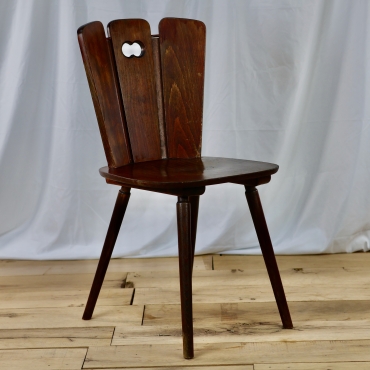 CHR113 FRENCH BRUTALIST DINING CHAIR