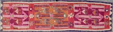 KL8175 VINTAGE 1950s KURDISH HERKI KILIM RUNNER 3'2
