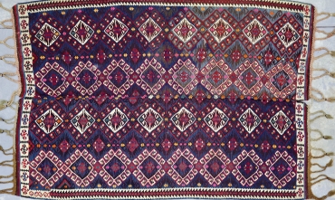 KK304 NEARLY-ANTIQUE 1930s KURDISH VAN KILIM RUG 5'6