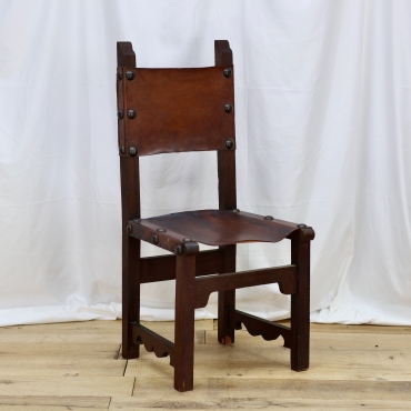 CHR565 WOOD AND LEATHER DINING CHAIR