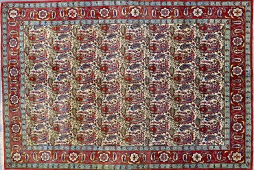 CR8058 VINTAGE 1980s PERSIAN SENNE RUG 4'7