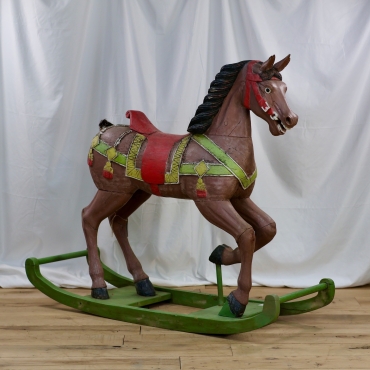 AC389 WOODEN ROCKING HORSE