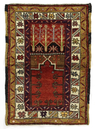 SH865- VINTAGE LADIK RUG 2.5 X 3.5