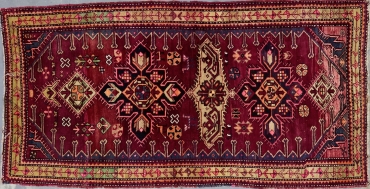 CR8661 VINTAGE KURDISH RUG 3'9