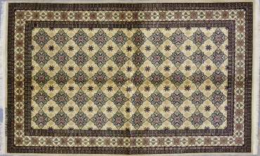 KH93 RARE 1970s TURKISH HEREKE RUG 4'9