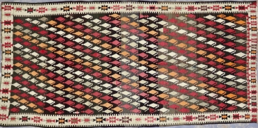 TK155 VINTAGE 1950s PERSIAN KILIM RUG 5'8