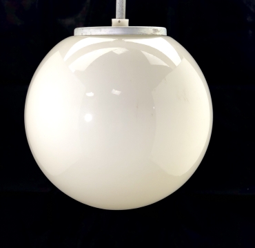 LG214 - Model D - Mid Century White Glass Cafe Light