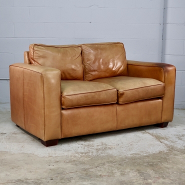 SOF55 SPRINGVALE DESIGN LEATHER LOVESEAT