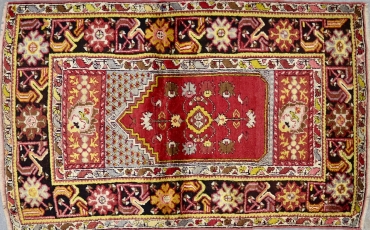 CR5366 VINTAGE 1960s TURKISH KIRSEHIR RUG 3'5