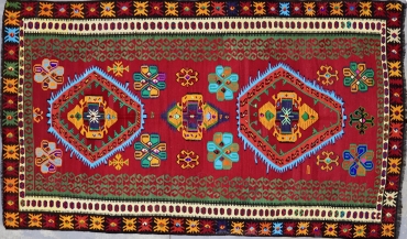 KL8533 VINTAGE TURKISH YORUK KILIM RUG 5'8
