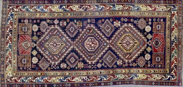 CR8120 NEARLY-ANTIQUE 1930s CAUCASIAN SHIRVAN RUG 4'2