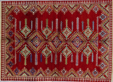 CR8035 NEW PAKISTANI CAUCASIAN-STYLE RUG 5' X 6'9
