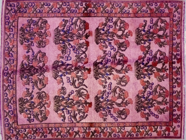 SH35 VINTAGE TURKISH KARABAG RUG 4'5