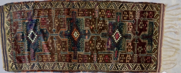 HR334 VINTAGE 1950s KURDISH HERKI RUNNER 3'2