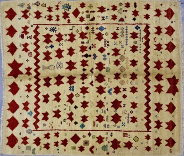 KH105 VINTAGE TURKISH RUG 6' X 6'