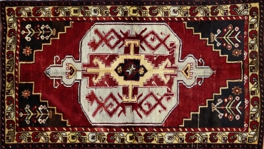 SH421 VINTAGE 1970s TURKISH KONYA RUG 4' X 7'