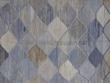 KL5624 NEW TURKISH KILIM RUG MADE FROM RECLAIMED WOOL 8'6