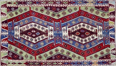 KL3836 VINTAGE 1950s KURDISH MALATYA KILIM RUG 5'4