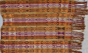 KL5118 VINTAGE 1950s KURDISH KILIM RUG 4'6