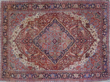 CR8558 ANTIQUE PERSIAN HERIZ RUG 9'6