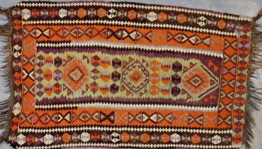 SK162 VINTAGE 1970s TURKISH KARS KILIM RUG 2'11