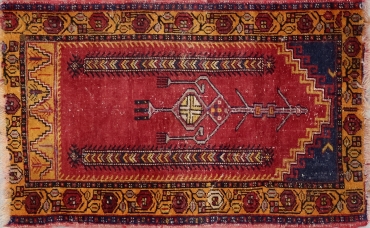 CR8540 VINTAGE 1980s TURKISH PRAYER RUG 2'5