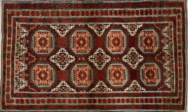 SH414 ANTIQUE 1920s AFGHAN BALUCH RUG 3'3