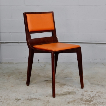 CHR169 ORANGE VINYL CHAIRS