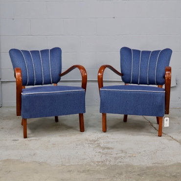 CHR339 J.HALABALA DESIGN ART DECO ARMCHAIR SET
