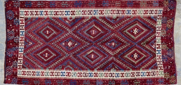 KK315 VINTAGE 1930s TURKISH FETHIYE RUG 5'2
