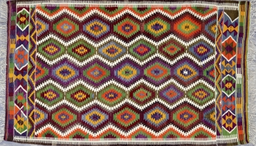 KL5137 VINTAGE 1960s TURKISH ESME RUG 5'2